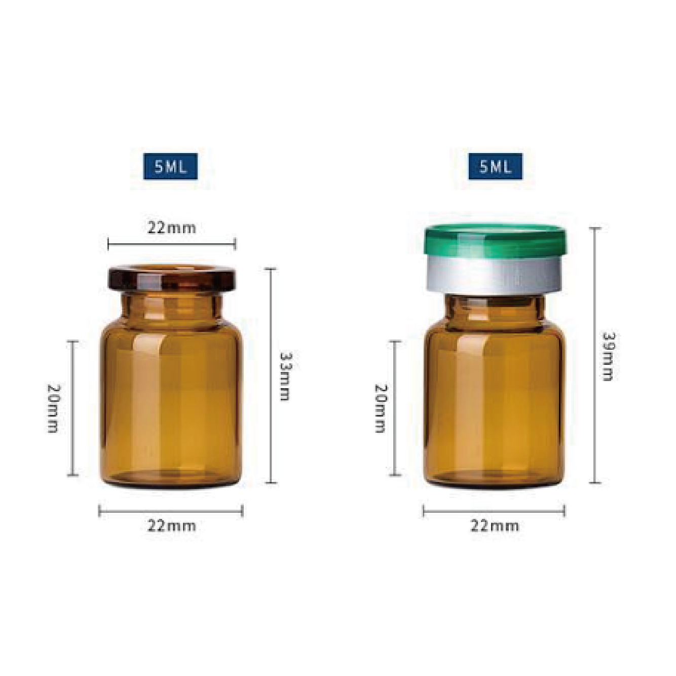 中高硼硅玻璃管制注射剂瓶(西林瓶)